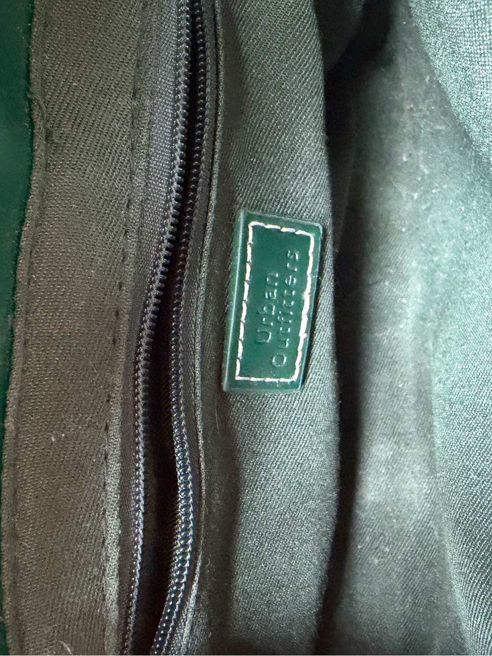 Urban Outfitters Green Indie Shiny Faux Leather Y2K Shoulder Bagette Preppy - Picture 5 of 6